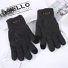 Otoño e invierno más terciopelo engrosado hombres al aire libre casual pesca ciclismo a prueba de frío a prueba de viento lana tejida guantes cálidos en stock