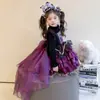 Suéter Versátil Estilo Princesa Súper Lindo Otoño e Invierno 2025 Vestido Suéter de Cumpleaños Estilo Princesa Lolita Falda Tutú