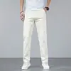 Novas Calças Casuais para Homens Primavera e Verão 2026, Calças de Sarja de Algodão Puro Retas Largas, Calças Longas Versáteis da Moda para Homens