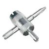 Herramientas de Ferretería con Interruptor de Desinflado de Llave Cuatro en Uno Juego de Herramientas de Reparación de Llantas de Coche Llave Destornillador de Núcleo de Válvula