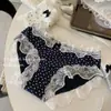 Ropa Interior de Encaje Dulce y Pura para Mujer, Refuerzo de Algodón, Refuerzo Extendido, Amigable con la Piel para Niñas, Bragas Finas Lindas de Verano