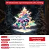 Pegatinas Estáticas Navideñas Transfronterizas, Decoraciones Coloridas de Árbol de Navidad, Pegatinas para Ventana de Cristal, Decoración de Ventana, Pegatinas Nuevas, Amazon