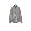 Tb Directo de Fábrica Otoño e Invierno Nuevo Chaqueta con Solapa de Cinta de Doble Manga Unisex Casual Cómoda Versátil Camisa