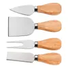 Conjunto de facas de queijo para atacado faca e garfo de queijo conjunto de aço inoxidável conjunto de três peças faca e garfo de queijo faca de manteiga de quatro peças