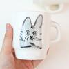 Caneca de Gato Fofa Divertida Infantil Pintada à Mão Prato de Jantar Cerâmica Cartoon Casal Copo de Água Alto Valor de Cor Caneca de Café