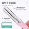 Recortador de Cejas Recto de Acero Inoxidable con Mango Listo para Usar del Fabricante con Cubierta Protectora Afeitadora Antideslizante Recortador de Cejas Macro Herramienta de Belleza