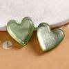 Aretes de parche de resina de amor agrietado de papel de aluminio plateado brillante de color claro fresco, horquilla, tocado, flor para zapato, joyería DIY