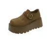 Zapatos Birkenstock de Piel de Vaca de Cobertura Total con Suelas Gruesas para Aumentar la Altura, Adecuados para Mujeres Bajitas, Zapatos Casuales, Zapatos de Plataforma, Mocasines
