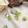 Fuguang Aretes de Resina con Flores Secas para Niña Parche Accesorios Coreanos ins DIY Accesorios Japoneses Accesorios