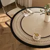 Jogo Americano Redondo Estilo Wabi-Sabi, Lavável, Impermeável, À Prova de Óleo, Toalha de Mesa de Chá, Resistente a Manchas, Toalha de Mesa de Jantar, Luxo Leve, Sensação de Alta Qualidade, Capa de Mesa