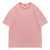 Camiseta Pesada Cinza para Homens, Estilosa e de Alta Qualidade Cleanfit Manga Curta 100% Algodão Ombro Caído Tendência de Casal Meia-Manga para Mulheres