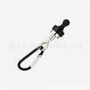 Gancho magnético potente para acampar al aire libre, multifuncional, sin perforaciones, universal, portátil, de tamaño pequeño, con forma de D, color negro