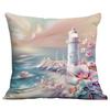 Funda de almohada de playa colorida, hermosa y romántica, de Amazon transfronterizo, funda de almohada periférica con diseño de vida marina