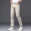 Pantalones Casuales Elásticos Nuevos de Verano para Hombre 2026 Pierna Recta Sueltos Algodón Puro Pantalones Largos de Negocio para Hombre