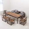 Nueva Mesa de Té Estilo Chino para Villa, Mesa de Té Kung Fu Simple, Sala de Té de Nogal, Mesa de Té de Madera Maciza, Estilo Zen
