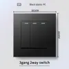 Hong Kong y Macao Enchufe USB Británico 13A con Enchufe de Carga Rápida Tipo-C Interruptor de Luz Estándar Británico Panel de Plástico Negro