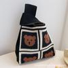 Bolso Tejido de Hombro Único para Mujer, Bolso de Punto, Bolso Tote, Bolso de Mano de Gran Capacidad, Bolso para Teléfono Móvil, Bolso para Mujer, Bolso de Moda para Mujer, Bolso de Mano
