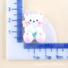 Coelho de queijo urso bonito resina animal jóias caseiro creme cola caso de telefone material buraco sapatos decoração