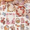 Infeel.me Serie Mariposa Voladora de Jardín Antiguo Bolsa de Pegatinas PET Material de Decoración para Diario Hecho a Mano Retro Fresco Planta Flor