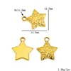 Aço Inoxidável Galvanizado 18K Pingente Pressão de Óleo Lua Sol Estrela Acessórios para Colar Pulseira Brinco DIY Atacado