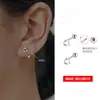 Pendientes Mobius de Plata de Ley S925 para Mujer, Pendientes Pequeños, Sencillos y Elegantes, Pendientes Nutritivos para el Cartílago de la Oreja, No Necesitan Quitarse al Dormir