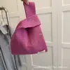 Bolso Nuevo de Punto Hueco Bolso de Mano a Juego Dopamina Bolso Tejido Bolso de Mano Verano Lana Bolso Ventilado