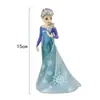 Decoración de Pastel Princesa Elsa Figuras Frozen Adornos Castillo Copo de Nieve Inserts Horneado Cumpleaños Niña Bebé