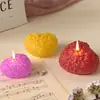 Papoula Coração Moldado Grande, Médio e Pequeno Padrão de Coração em Relevo Ornamento de Gesso DIY Vela Perfumada Presente Molde de Silicone