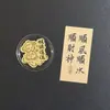Pegatinas para Teléfono Móvil de Oro Puro 999 con los Doce Animales del Zodiaco: Caballo, Perro, Mono, Oveja, Rata, Dragón, Regalos Promocionales para Eventos de Transmisión en Vivo