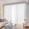 Cortinas Visillo Corona, Transmiten la Luz pero No Dejan Ver, para Ventanas de Sala de Estar y Balcón, Protección Solar, Aislamiento Térmico, Parasol, Visillo Blanco, Nuevo Modelo 2026