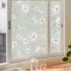 Adesivo Eletrostático para Janela de Vidro Luz Solar Adesivo de Vidro Iridescente Papel Plantas Flores Porta de Vidro Janela Flores Adesivo Eletrostático
