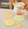 Tapete Isolante de Silicone Margarida Girassol Jogo Americano Pad para Caçarola Porta-Copos Pad para Tigela Prato de Louça Tapete de Mesa Resistente a Altas Temperaturas Pad Anti-Escaldante