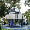 Equipamento de playground externo aço inoxidável escorregador combinação não padrão feito sob medida sem motor playground infantil instalação de escalada fabricante