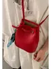 Bolsa Vermelha Simples Pequena Feminina 2025 Nova Moda Coreana Bolsa Saco Simples Versátil Bolsa de Ombro Transversal