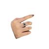 Nuevo anillo retro oscuro, estilo coreano, negro, hip-hop, con apertura de amor, para chica, anillo de nicho simple.