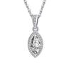 Cross-border Hot S925 Silver Pendant Incrustado com Horse Eye Moissanite Elegante Colar All-match Light Luxo High-end Clavícula Corrente
