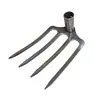 Enxada de Quatro Dentes para Cavar, Enxada de Três Dentes para Uso Agrícola, Ferramenta Tradicional de Preparo do Solo, Ancinho Multifuncional Totalmente de Aço para Soltar o Solo para Cavar