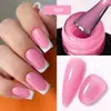 Base de Gel de Goma Color Nude para Uñas al por Mayor Base de Gel + Base de Goma Rosa Cubriente Dos en Uno