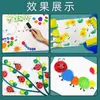 Sello Redondo de Esponja para Niños, Palo Esponja Frotador para Niños Pequeños, Herramienta de Pintura Cabeza de Hongo para Estudiantes, Pincel, Materiales Hechos a Mano