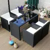 Silla de ratán para exteriores combinación de tres piezas mesa y sillas pequeñas de ocio para patio de jardín balcón pequeño muebles de exterior mesa y sillas de ratán mesa de centro