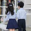 Uniforme escolar infantil Primavera e Outono novo estudante do ensino fundamental conjunto de camisa de renda e saia plissada jardim de infância Roupas de outono para o jardim
