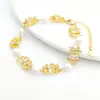 Conector de Doble Colgante Tipo Valla de Oro de 18K14K con Retención de Color Fuerte, Microincrustado con Circonita, para Pulsera, Collar, Accesorios de Aretes DIY