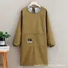 Delantal Impermeable para Cocina Casera, Delantal de Manga Larga Anti-Manchas, Overol Estampado Resistente a Manchas de Nuevo Estilo, Ropa de Trabajo de Cocina para Adultos para Mujeres