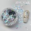 Uñas Macaron 1MM japonesas y coreanas amor estrella mini lentejuelas fluorescentes alto brillo estrella de cinco puntas parche material para uñas