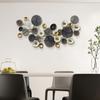 Decoração de Parede Criativa de Luxo Leve para Sala de Estar Espelho Pendente de Parede para Fundo de Entrada de Restaurante Arte de Parede Decoração de Parede de Ferro