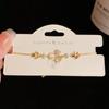 Série Dourada Personalidade Única Tendência Pulseira de Zircônia Luxo Leve Design Versátil Simples Sensação de Alto Padrão Joia de Mão Atacado