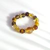 [Jinba] Pulsera de Cristal Amarillo Ring Ring Pulsera de Cristal Amarillo Torre Amarilla Cristal de Té Pulsera de Cristal de Té Traje Benfu Venta al por Mayor Transmisión en Vivo Financiera