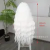 Peluca de encaje tipo 4*2U cabello blanco largo rizado onda de agua juego completo para toda la cabeza peluca de fibra química resistente a altas temperaturas Halloween