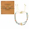 Pulsera de Cuentas de Colores para Mujer, Cruz con Forma de Corazón y Esfera, Cuentas Hechas a Mano, Materiales Mixtos, Estilo Único, Suministro Transfronterizo