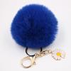 Venta Caliente Llavero Colgante Bola de Pelo de Margarita Moda para Mujer Bolso Felpa Monedero Coche Colgante Girasol